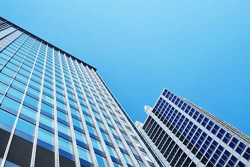 office building white glass building urban